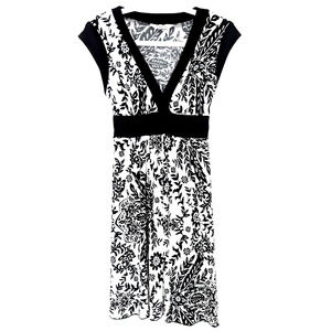 VTG Y2K Asian Inspired‎ Babydoll Floral Whimsigoth Baddie Black Tie Back Dress